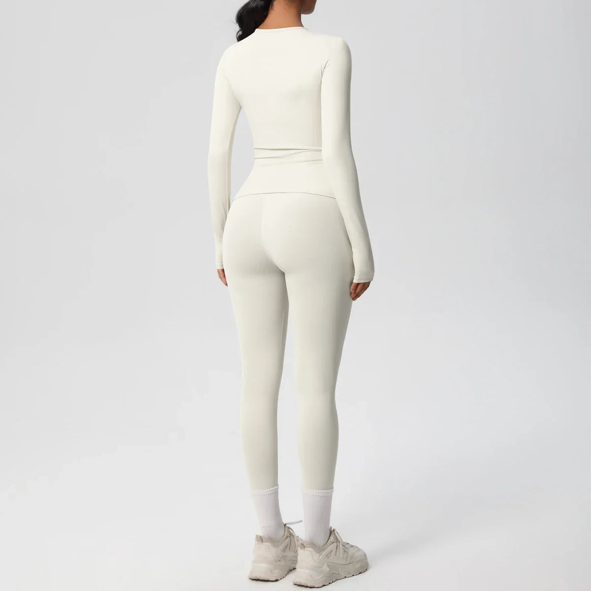 2 PCS Sportswear Yoga Set Gym Clothes Yoga Suits For Women Fitness Set Tracksuits Sports Long Sleeve Crop Top Gym Leggings