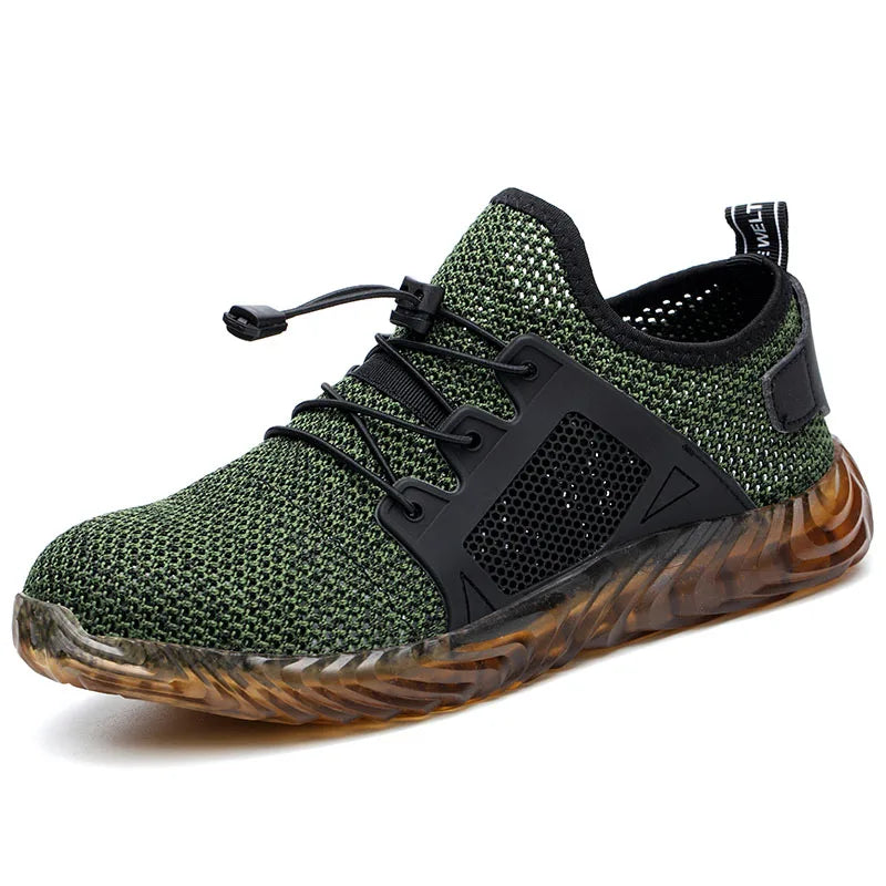 Safety Shoes Men With Steel Toe Cap Anti-smash Men Work Shoes Sneakers Light Puncture-Proof Indestructible Anti-smash Shoes