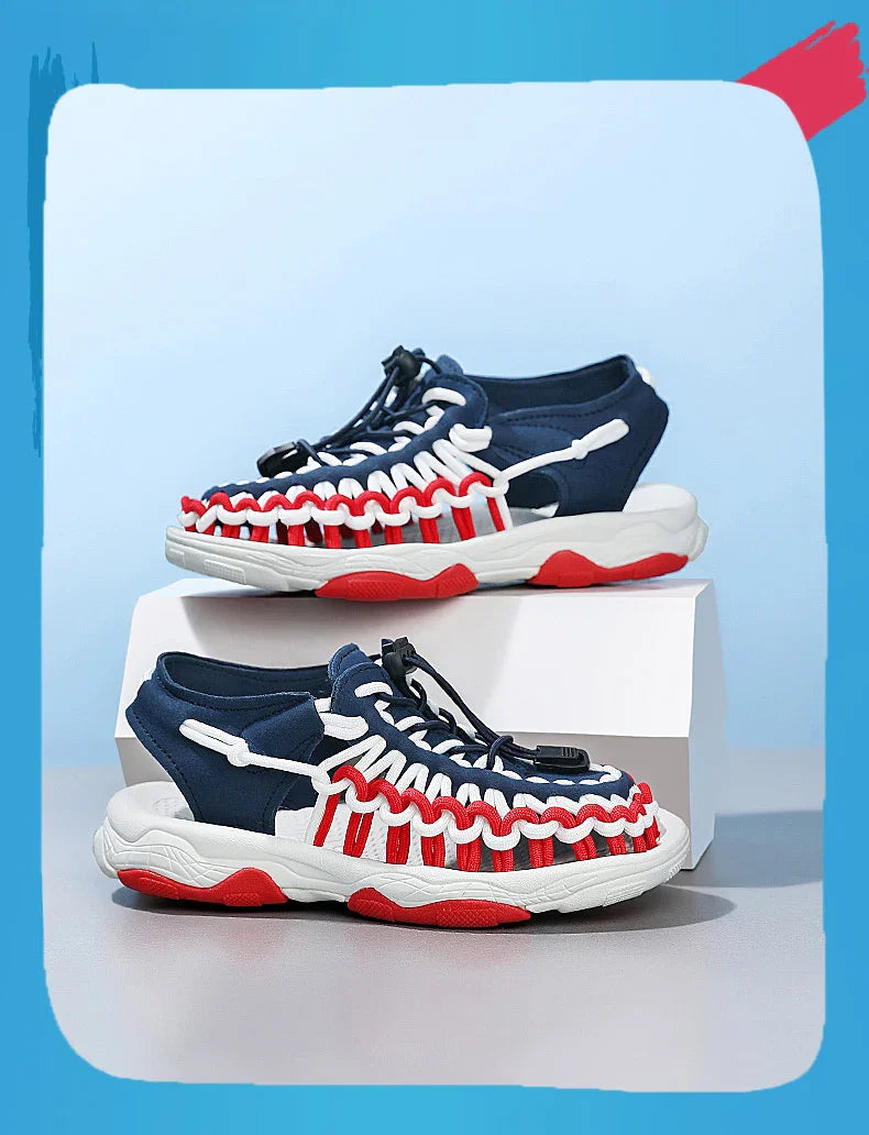 Hot Sale Kids Sports Sandals Summer Boys Beach Shoes Outdoor Sneakers Sandals Rubber Non-slip Casual Sandals for Children
