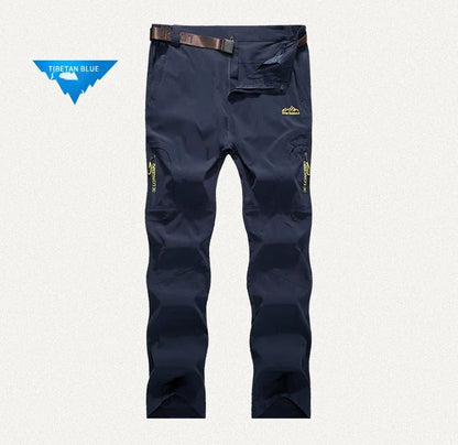 Summer Quick Dry Hiking Pants Men Stretch Waterproof Tactical Pants Zipper Pockets Trousers Lightweight Fishing Pants