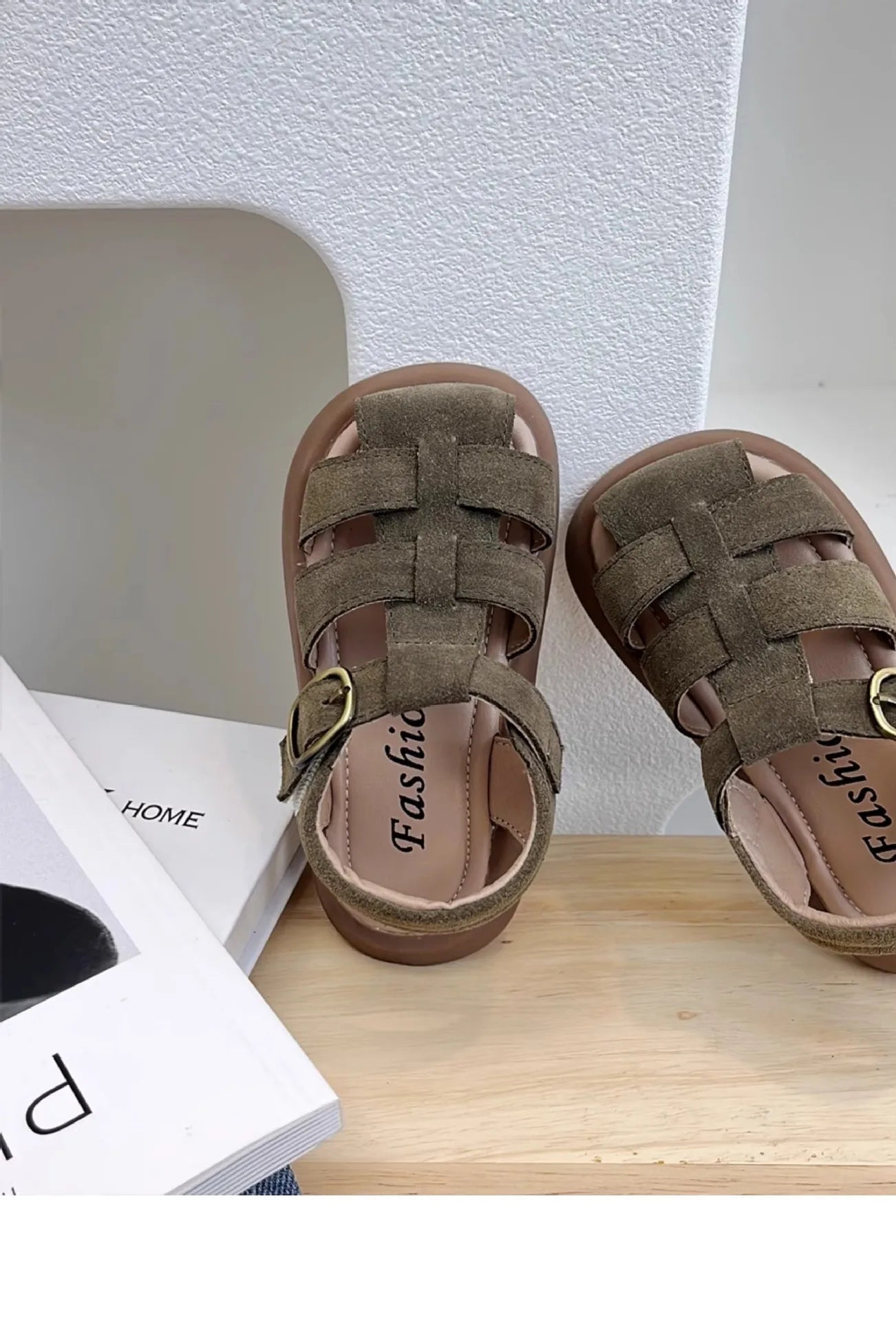 Children Roman Sandals Kids Hollow-out Toes Capped Sandals Fashion Kids Summer Beach Shoes Soft Bottom Anti-slippery Size 21-31