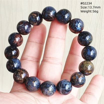 Natural Blue Pietersite Bracelet Women Men Beads Round Beads Chatoyant Cat Eye Fire Pietersite Namibia AAAAAA