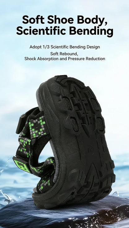 Children Casual Flat Sandals Boys Summer Beach Shoes Breathable Open Toe Non-Slip Kids Walking Footwear