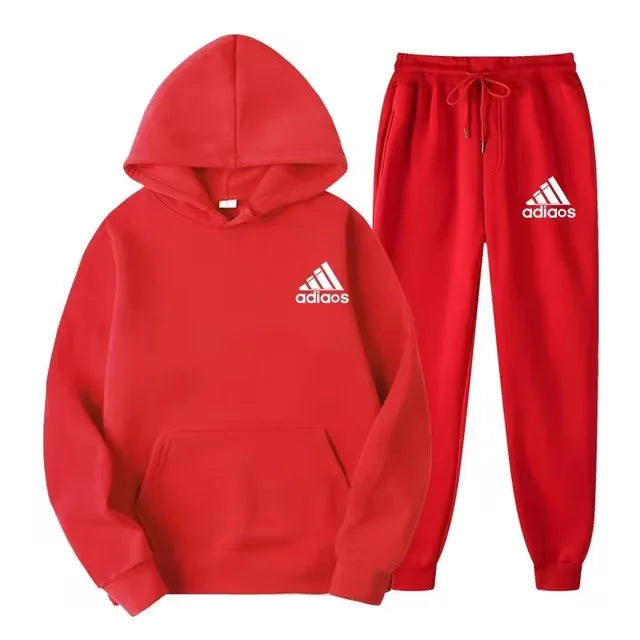 New hoodie set for both men and women, autumn and winter hooded, loose, fashionable, casual and sports pullover