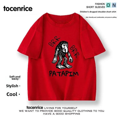 Children's Summer High Quality Cotton Short Sleeve Parent-Child Clothing Trend T-Shirt