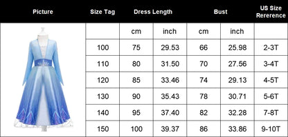 Snow Queen Girls Dress Princess Anna Elsa 2 Dresses Kids Fancy Children Vestidos Birthday Carnival Fancy Party Disguise