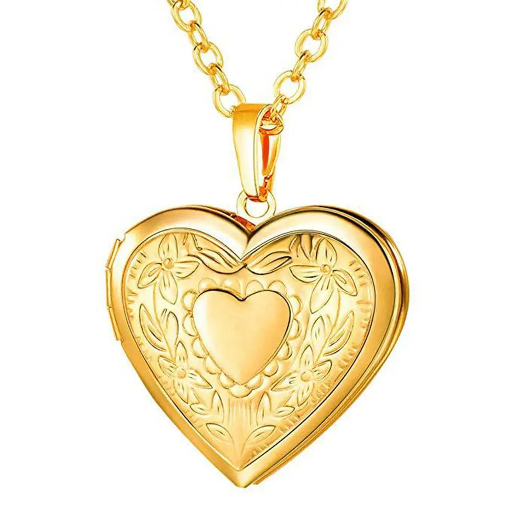 Love Heart Secret Message Locket Necklace Pendant Vintage Gift For Lover Couples Custom Message Fashion Jewelry