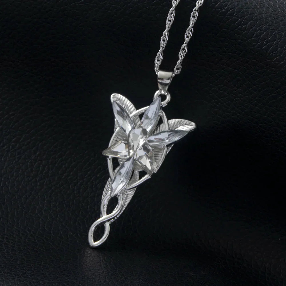 Necklace Silver Color Crystal Pendant Necklaces for Women Girl Party Jewelry Gift Jewelry