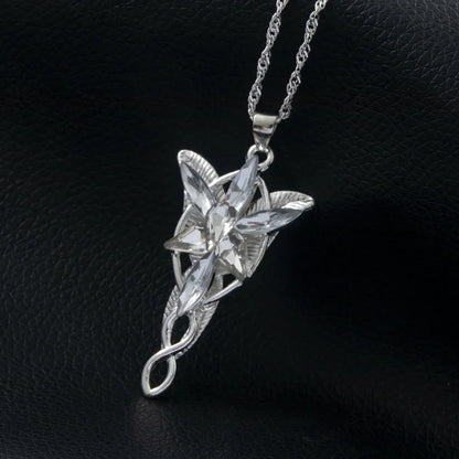 Necklace Silver Color Crystal Pendant Necklaces for Women Girl Party Jewelry Gift Jewelry