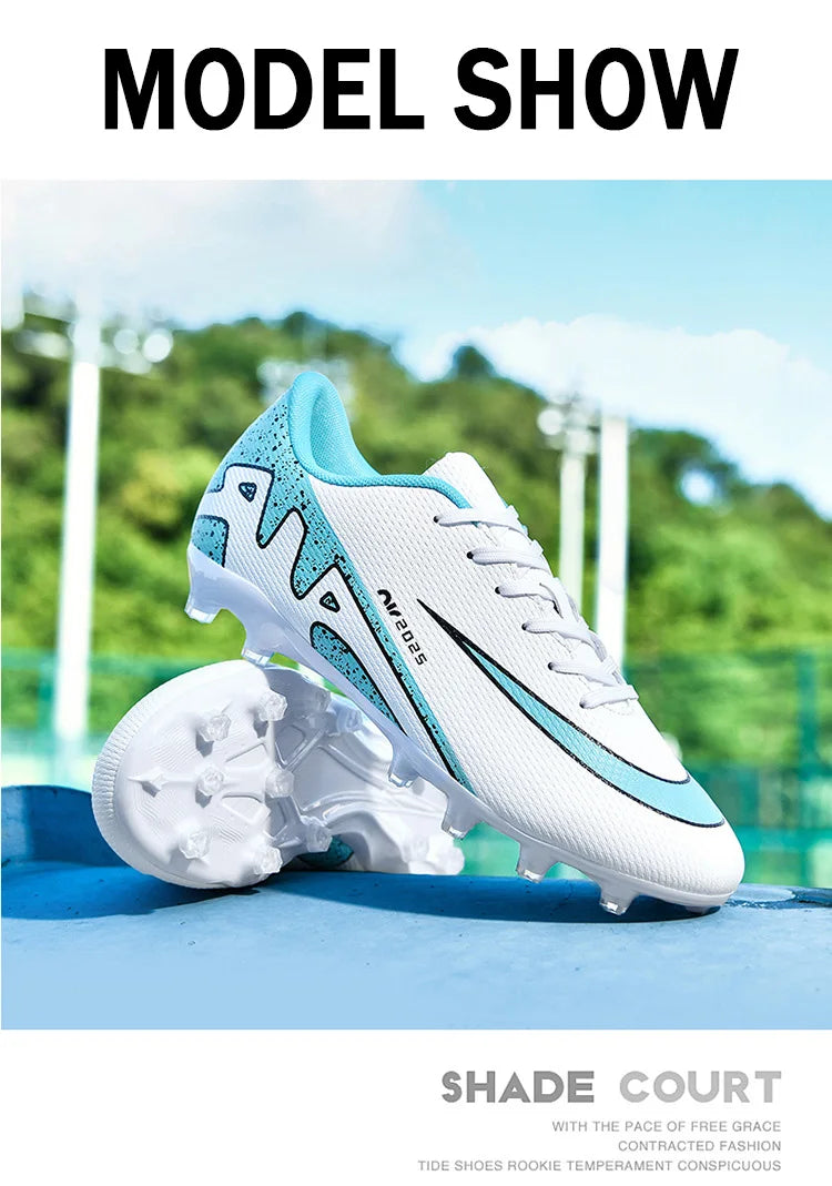 Kid Size 33-47 Long Short Spike Soccer Shoes Football Field Boots Unisex Society Training Match Adult Football Shoes