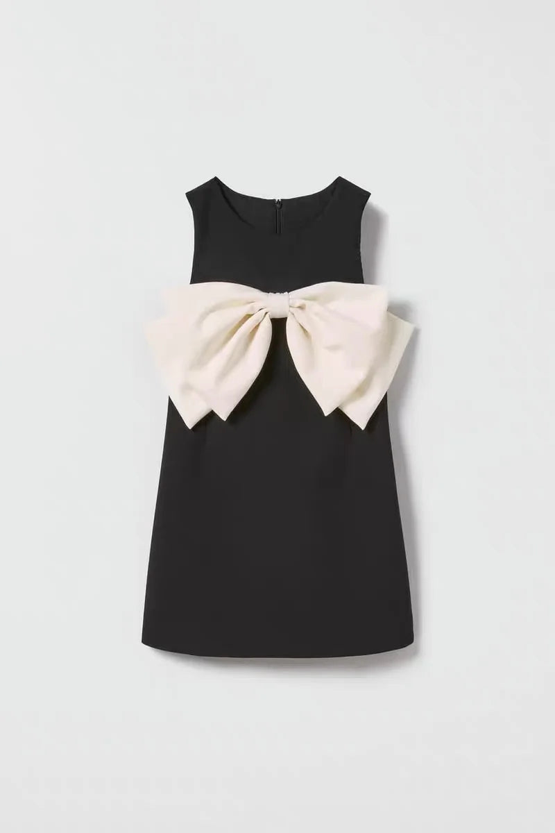 Vestido de Bebê Menina Princesa com Colete Vestido Infantil com Laço Preto sem Mangas Vestidos de Festa Concurso Aniversário Roupas de Bebê 2-10A