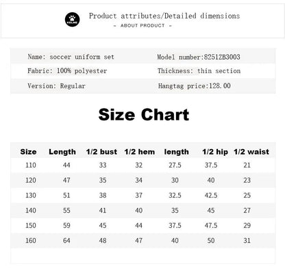 Custom Kids Soccer Jersey Goalkeeper Soccer Jerseys Team Suis Short-sleeve Training Breathable Boys football  8251ZB3003