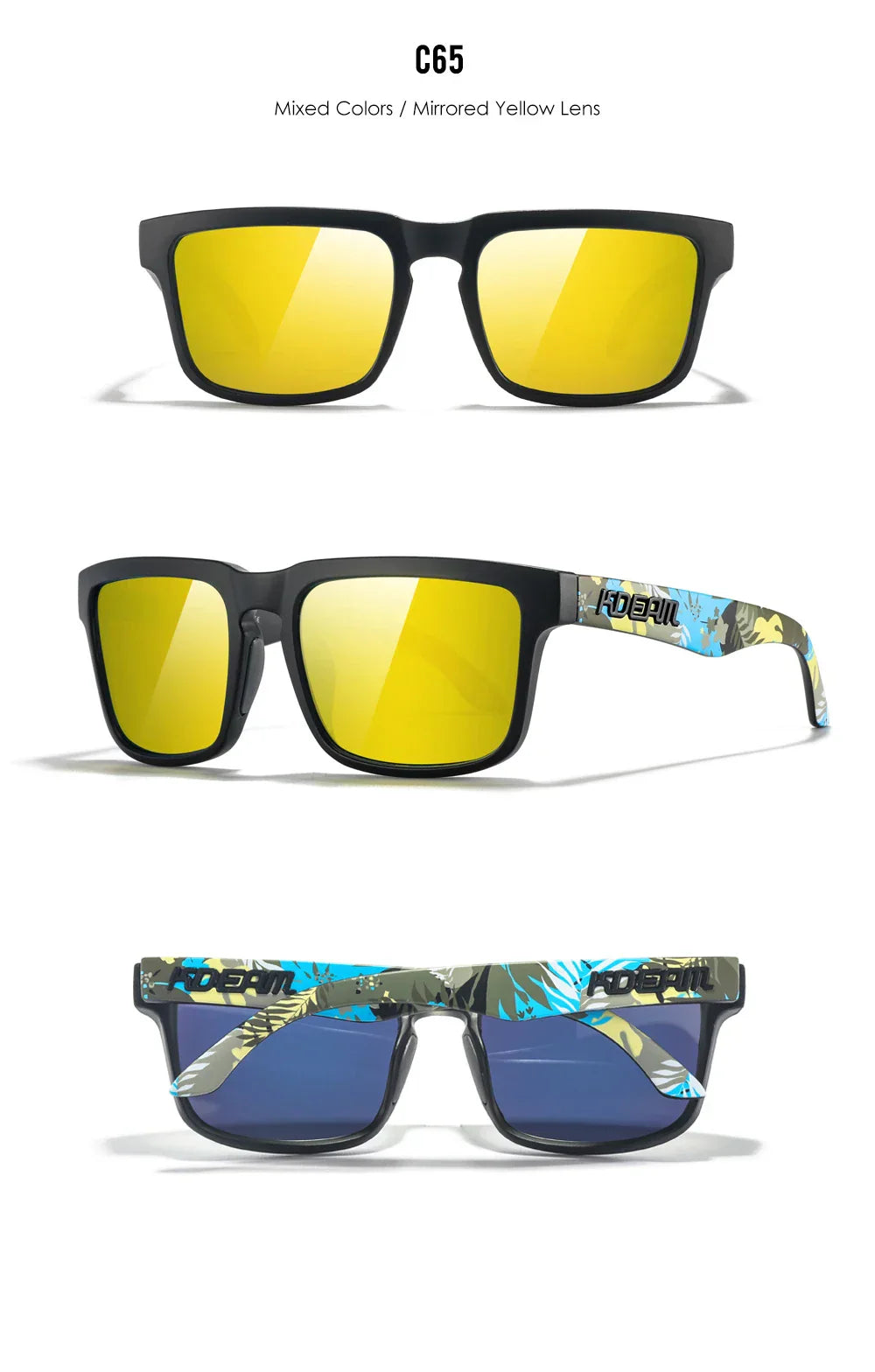 Unisex Square Sunglasses Polarized Coated Lens Suitable For Driving Fishing Sunglasses Anti-Blue Light Computer Eyeglasses