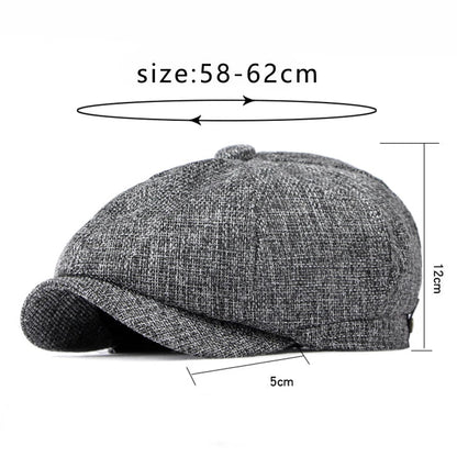 Retro Newsboy Caps Men British Painters Hats Spring and Summer Berets Herringbone Flat Cap Hip Hop Berets