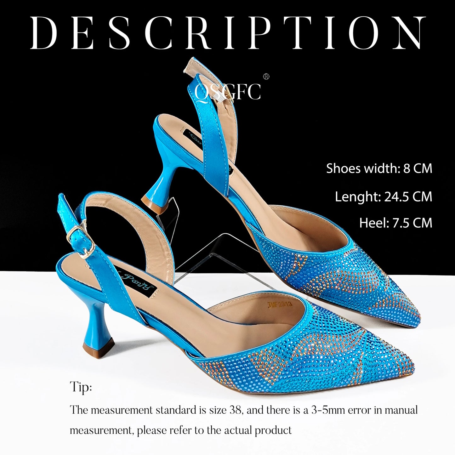 Festive Elegance Spot Goods Dazzling Heels and Chic Long Bag Clutch Perfect Combination Of Shoes And Bag for Special Occasions