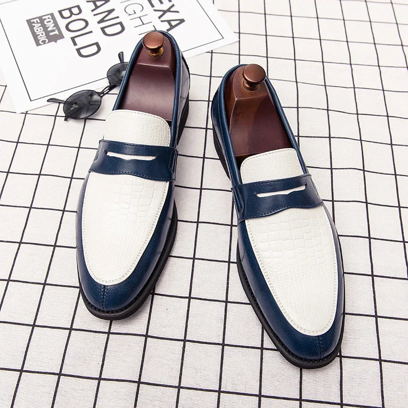 Mens Leather Designer Brand Casual Classic for Men Smile Breathable Office Loafers Formal Business Footwear Dress Shoes Flats 48