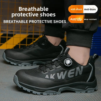 Labor Protection Shoes Anti Smashing AntiStabbingAnti Slip Protection Steel ToeShoes Wear-resistantShoes Men's Safety Work Shoes
