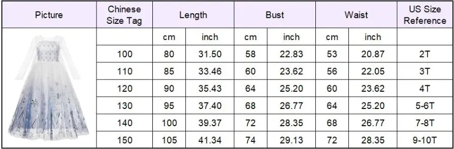 Cinderella Anna Elsa Costume Children Princess Dress for Girls Kids Cosplay Snow White Christmas Carnival Party Disguise Outfit