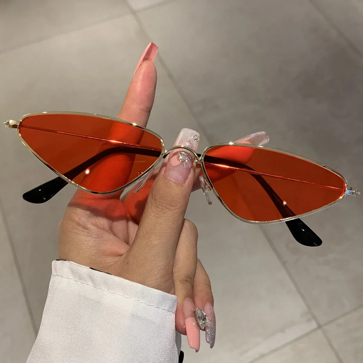 Vintage Triangle Sunglasses Men Stylish Retro Ocean Lenses Women