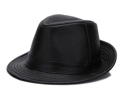 2026  Autumn Men Real Genuine Cowhide Leather Top Hats Men Fashion Caps Winter Warm New Cowboy  100% Real Cowhide Leather Hats