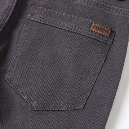 2026 new Cotton Elastic Men's Jeans Spring Fitted Straight Business Casual Trousers Soft Comfortable Fashion Korean Denim Pants