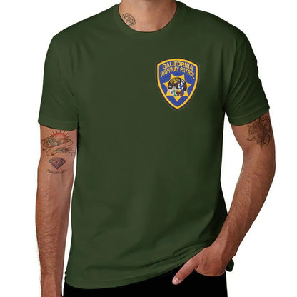 New California Highway Patrol T-Shirt kawaii clothes tees mens funny t shirts
