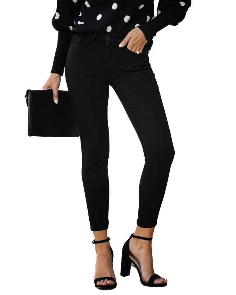 Women Comfortable Casual Skinny Denim Pants