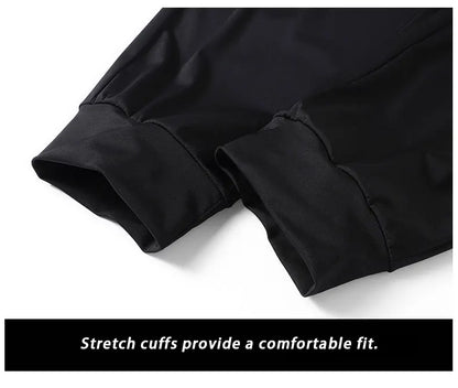 Breathable Elastic Men Running Sport Pants Ice Silk Jogging Thin Sweatpants Casual Outdoor Training Gym Fitness Trousers 8XL
