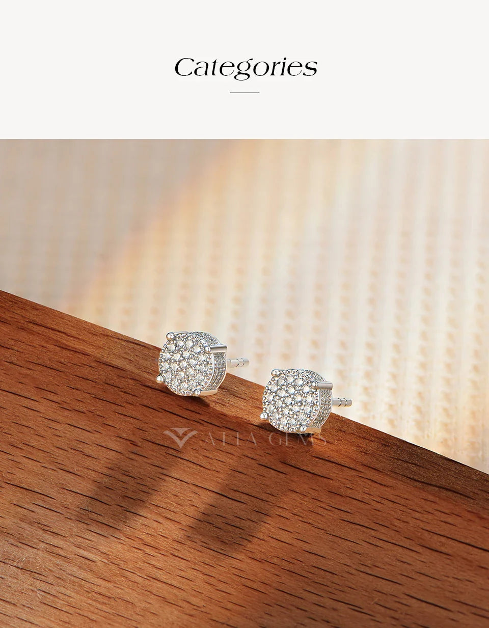 D VVS1 Round Full Moissanite Earrings for Women Men 925 Sterling Silver 18k Gold Shiny Hiphop Studs Party Gift Jewelry
