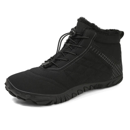 Botas de Caminhada de Inverno Barefoot Masculinas Femininas, Botas de Neve Quentes Sem Salto, Botas de Tornozelo com Biqueira Larga, Impermeáveis Minimalistas