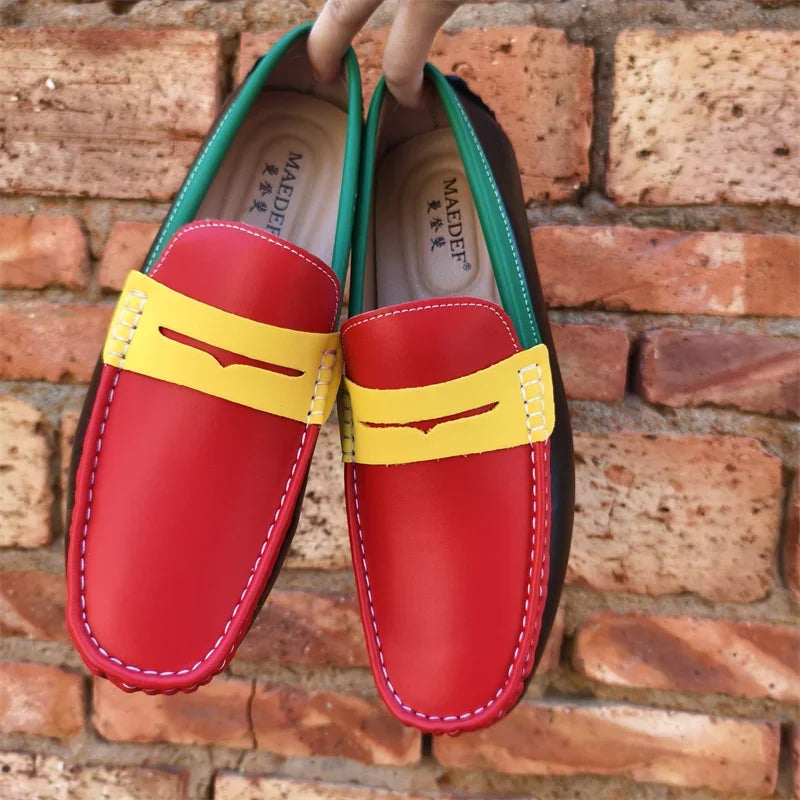 Business Shoes Fashion Casual Shoes Man Luxury Leather Loafers Breathable Slip on Male Boat Shoes Moccasins Driving Shoe