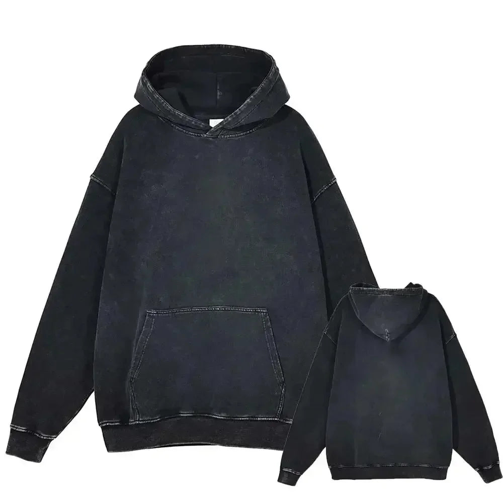 Autumn New One Piece Anime Print Vintage Hoodie Men Women Pullover Sweatshirt Oversized Wash Long Sleeve Top Harajuku Streetwear