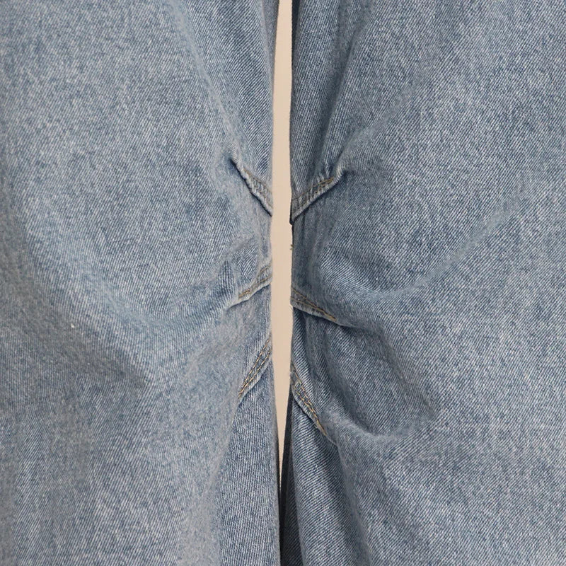 Jeans Feminino Moderno para Trabalho | Jeans Preto e Cinza de Rua com Vários Bolsos | Design Funcional Americano de Cintura Alta