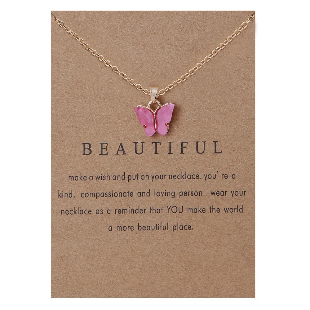 New Trendy Alloy Cute Elegant Sun Love Star Leaves Clover Unicorn Luck Pendant Necklaces for Women Fashion Accessories Jewelry