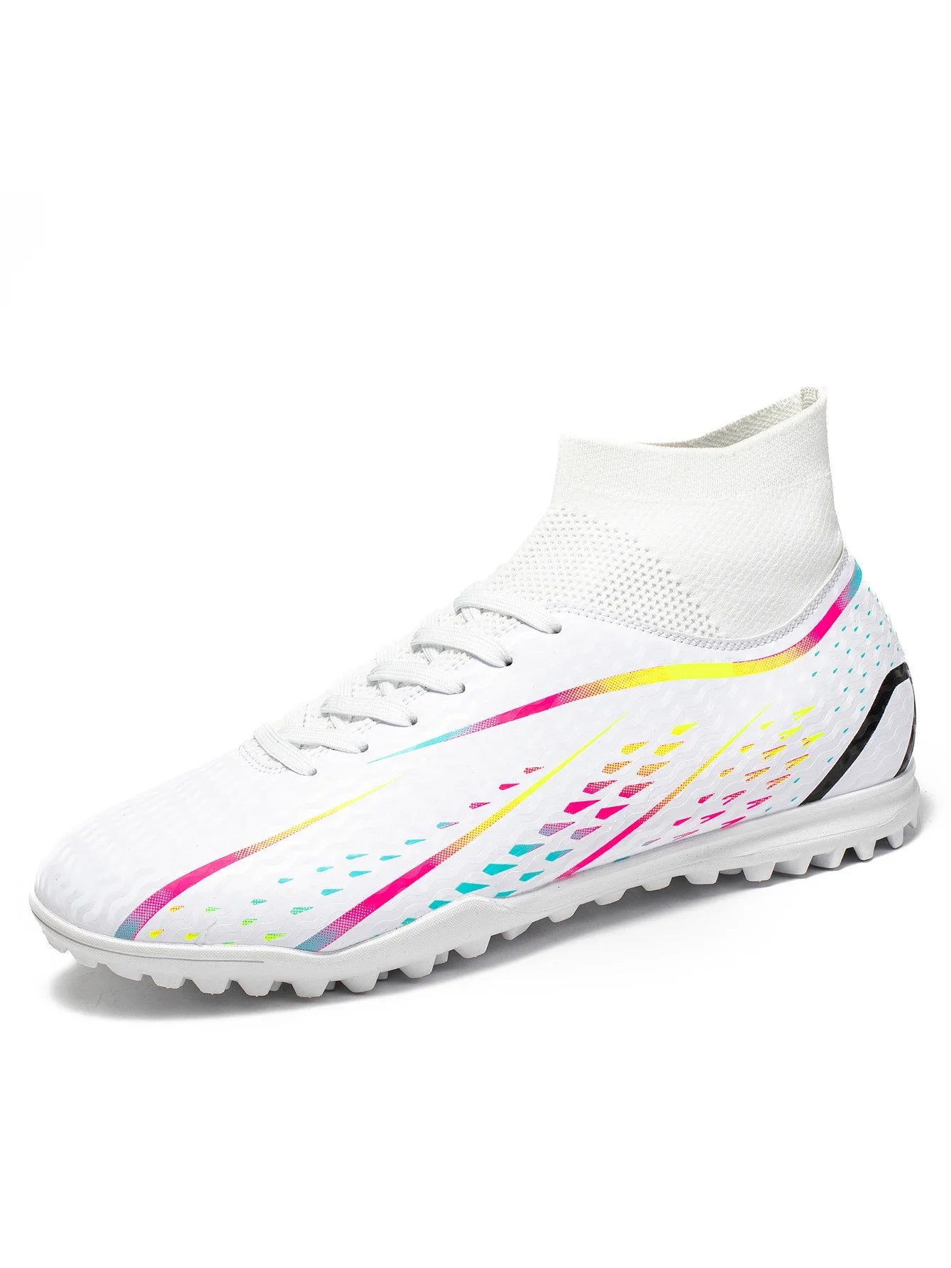 Wear Resistant TF Turf Soccer Boots PU Elastic Fabric Upper Rubber Stable Grip Sole Youth Boys Girls Football Shoes