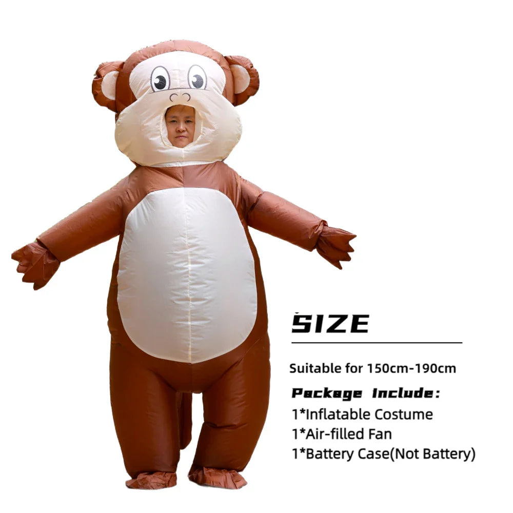 Adult Inflatable Monkey Cosplay Costume Anime mach Set Mascot Halloween Christmas Party Stage Performance
