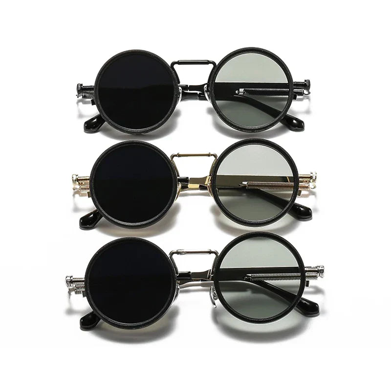 Metal Round Punk ND9-level Adjustable Dimming Sunglasses Women Polarized UV400 Fashion Men Outdoor Sun Glasses