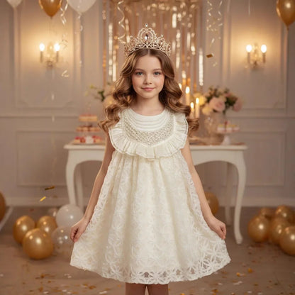Dress Girls Prom Tutu Dress Sleeveless Teen Kids Princess Dress Summer Party Lolita Dress For 2-10 Years