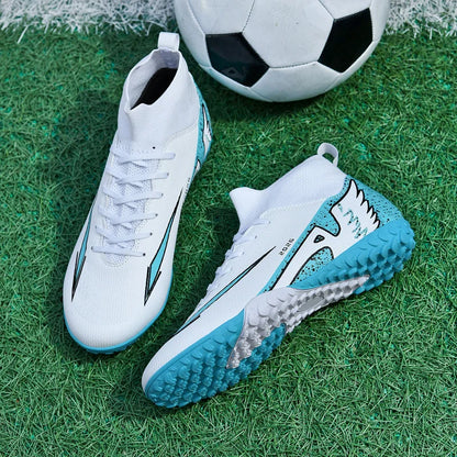 New Men Soccer Shoes Outdoor High Ankle Non-Slip Sports Shoes Ultralight Indoor Football Boots High-quality Futsal Non-Slip