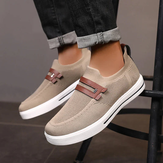 New Fashion Men Casual Shoes Lightweight Breathable Outdoor Walking Sports Shoes Driving Shoes Men Flat Canvas Shoes Large Size