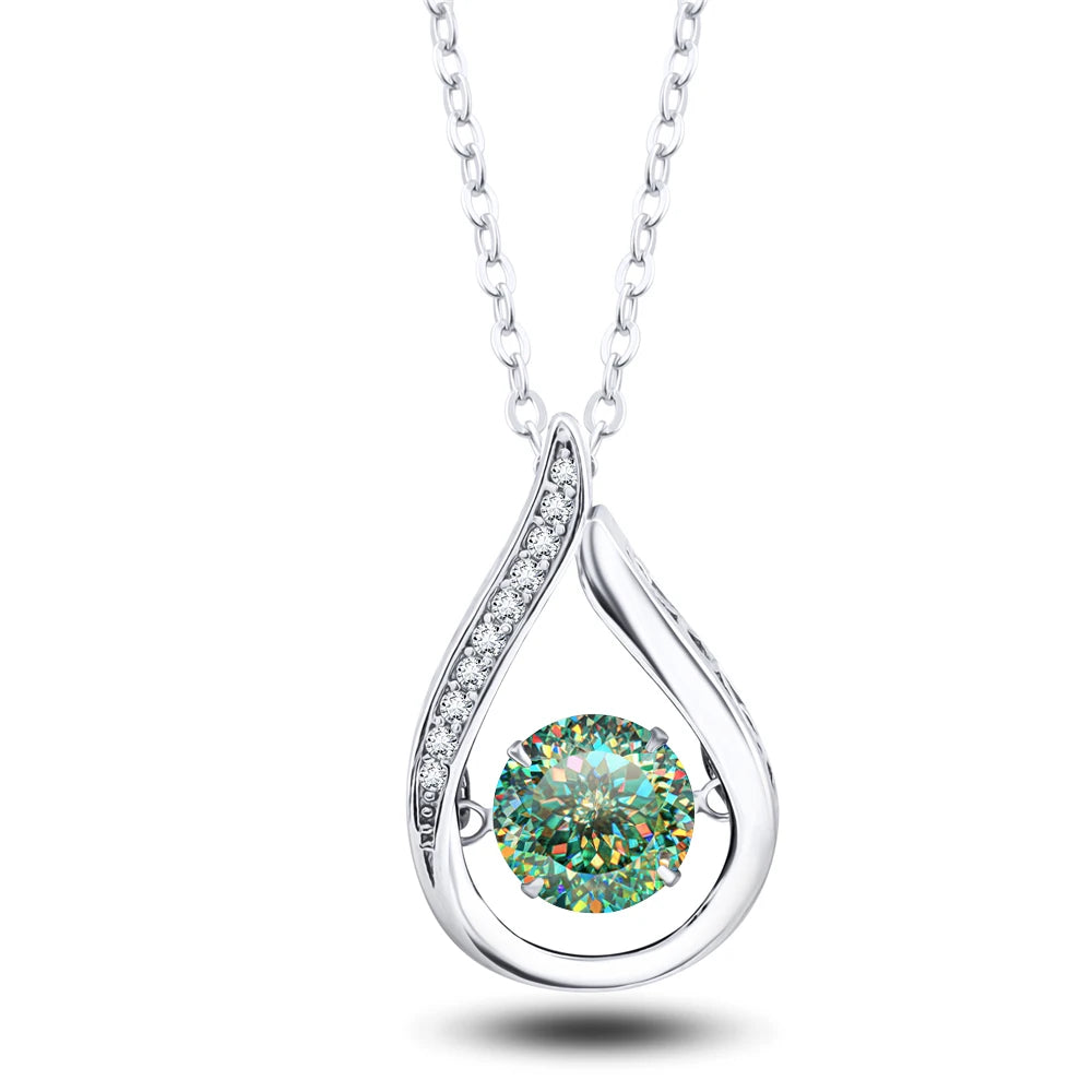 Real 925 Silver Moissanite Jewelry Set pendant necklace ring Stud Earrings Solitaire Pendant Necklace Set for Women Men Gift