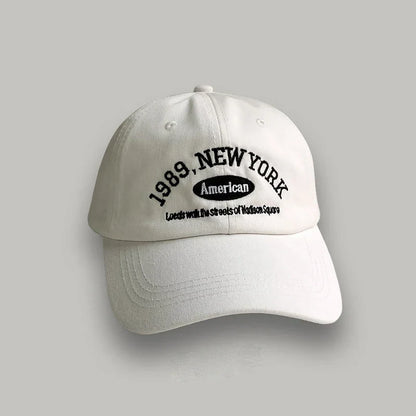 Embroidery 1989 New York Baseball Hats Washed Cotton Cap for Men Women Adjustable Snapback Caps Baseball Cap Letter Dad Hat Hot