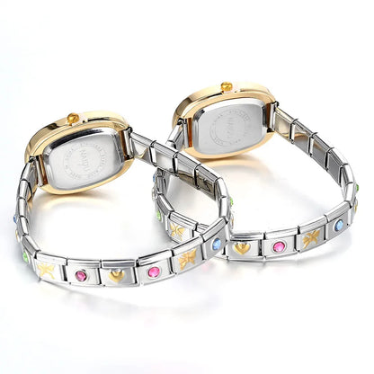 Fashion New Niche Watch Female Style Female Student Ellipse Quartz Watch Stainless Steel Strap Width 9mm Everyday Gifts