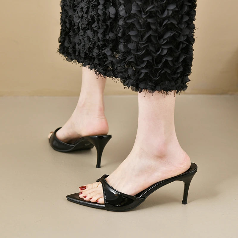 Women's High Heels Summer Women Fashion Classic Pointy Open Toe Stiletto Heels Sexy Women's Party Women's Sandals