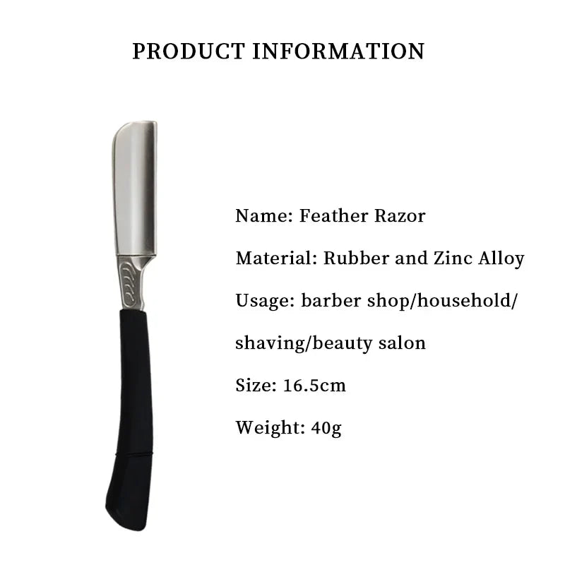 1/2piece - manual straight shaving knife holder beard shaving professional hair cutting trimming tool Special for real hair wigs