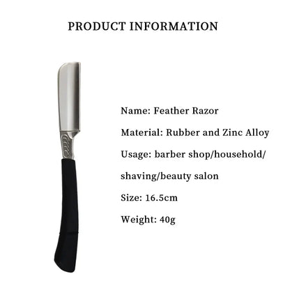 1/2piece - manual straight shaving knife holder beard shaving professional hair cutting trimming tool Special for real hair wigs