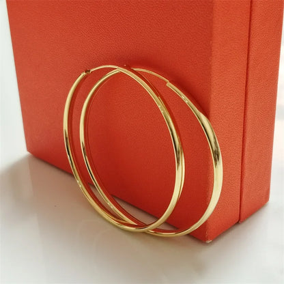 925 Sterling Silver Hoop Earrings For Women 18K Gold Plated Jewelry Dazzling Women's Hoops Earrings Christmas Gifts