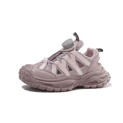 Summer Sport Sandals for Children Hollow Out Breathable Boy's Girl's Adjust Sport Shoes Anti-slippery Soft-soled Kid's Sandals