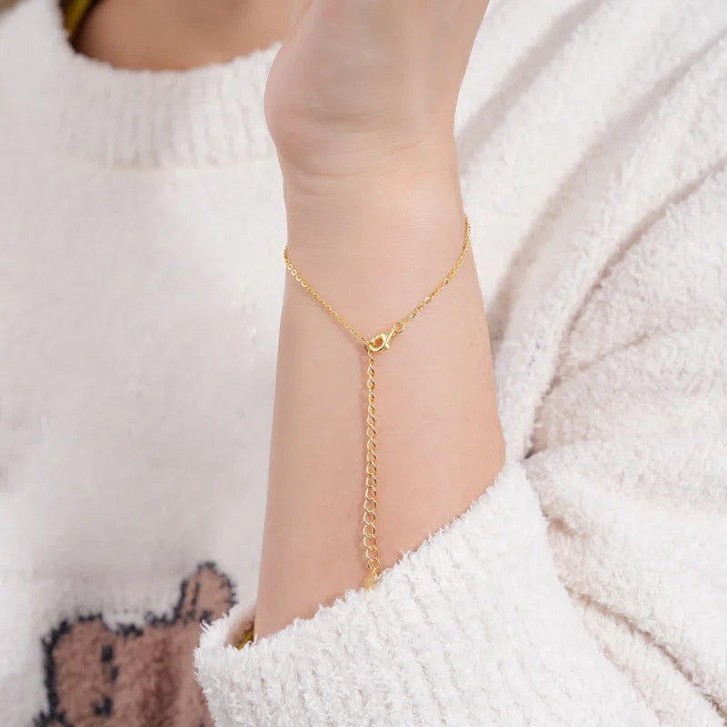 4-Leaf Clover GRA Certified 0.9cttw D Color Moissanite Diamond Bracelet for Woman 925 Silver Link Bracelets Fine Jewelry