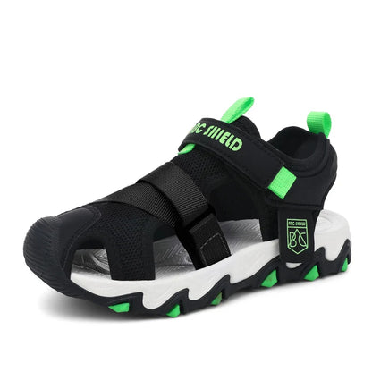 Knit Fabric Children Shoes Boy Sandals Rubber Sole Anti-slip Kids Beach Water Shoes Summer Casual Sports Sandals for Boy Sneaker